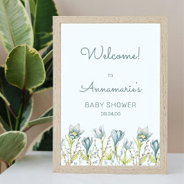 Baby in Bloom Baby shower Welkomstbord Poster