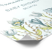 Baby in Bloom Baby shower Welkomstbord Poster (Hoek)