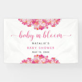 Baby in Bloom Baby shower Welkomstscherm Spandoek (Horizontaal)