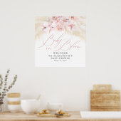 Baby in Bloom - Baby shower Welkomstteken Poster (Keuken)
