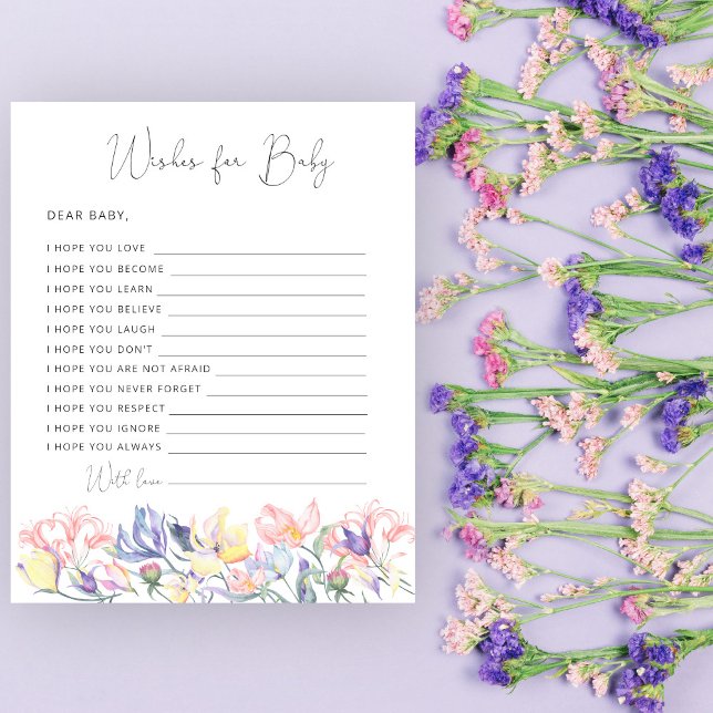 Baby in bloom baby shower Wensen voor baby (Creator heeft geüpload)