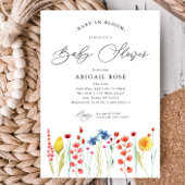Baby in Bloom Baby shower Wildflower Meadow Border Kaart