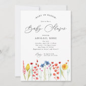 Baby in Bloom Baby shower Wildflower Meadow Border Kaart (Voorkant)