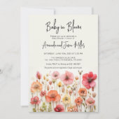 Baby in Bloom Baby shower Zomerbloemen Save The Date (Voorkant)
