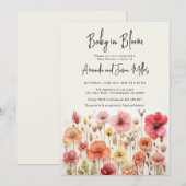 Baby in Bloom Baby shower Zomerbloemen Save The Date (Voorkant / Achterkant)