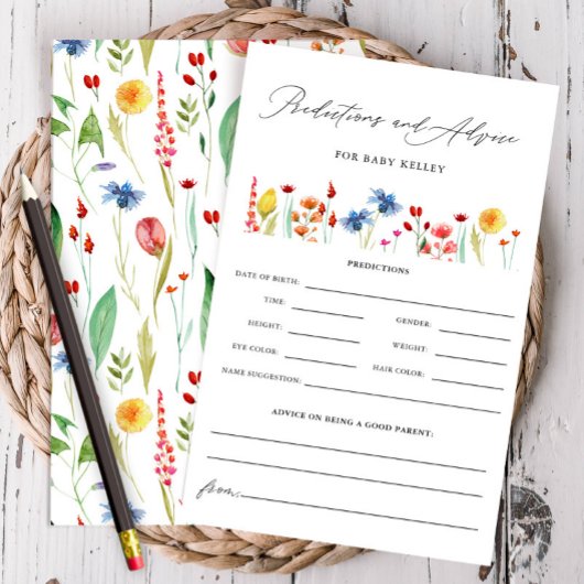 Baby in Bloom Baby Voorspelling & Advies Papier Ka Flyer