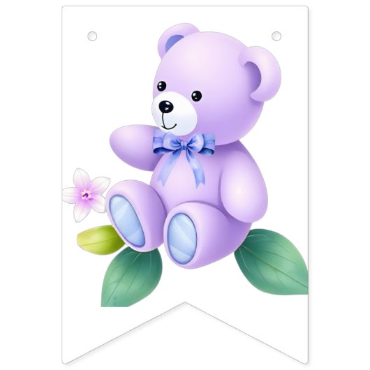 Baby in Bloom babyfeest voor een jongen Vlaggetjes (Eerste vlag)