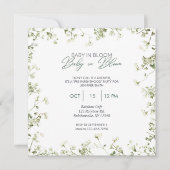 Baby in Bloom - Baby's Breath Border Kaart (Voorkant)