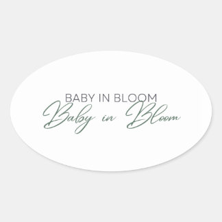 Baby in Bloom - Baby's Breath Ovale Sticker
