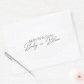Baby in Bloom - Baby's Breath Ovale Sticker (Envelop)