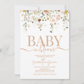 Baby in bloom babyshower uitnodiging (Voorkant)