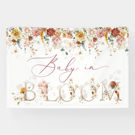 Baby in Bloom Backdrop Banner (Horizontaal)
