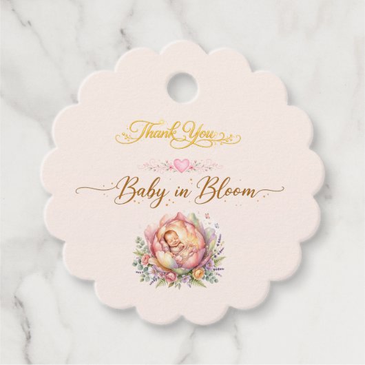baby in bloom bedankjes labels (Voorkant)