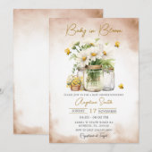 Baby in Bloom Bee Daisy Flower Baby shower Kaart (Voorkant / Achterkant)