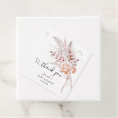 Baby in Bloom | Beige lente bloemig Baby shower Bedankjes Labels (In situ)