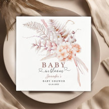 Baby in Bloom | Beige lente bloemig Baby shower