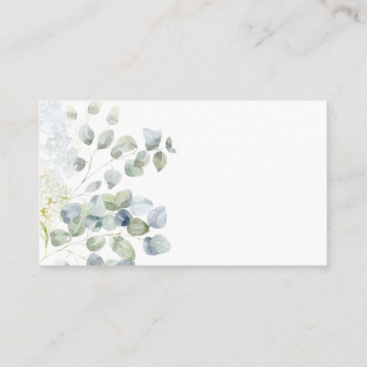 Baby in bloom blauw Baby shower luier loterij spel Informatiekaartje (Achterkant)