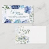 Baby in bloom blauw Baby shower luier loterij spel Informatiekaartje (Voorkant / Achterkant)