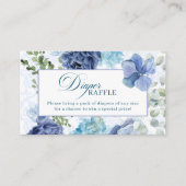 Baby in bloom blauw Baby shower luier loterij spel Informatiekaartje (Voorkant)