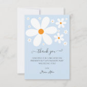 Baby in Bloom blauw Daisy Baby shower Uitnodiging (Voorkant)