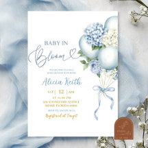 Baby In Bloom Blauwe Hortensia Ballon Baby Shower