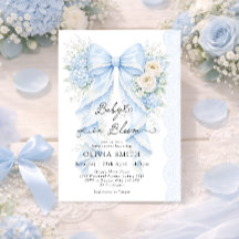 Baby in Bloom Blauwe Strik Bloemige Baby Shower