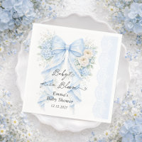 Baby in Bloom Blauwe Strik Jongens Baby Shower