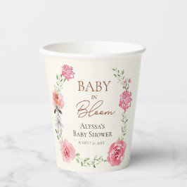 Baby In Bloom Bloem Thema Baby shower Aangepast Papieren Bekers