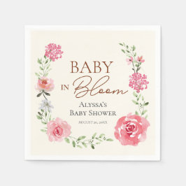 Baby In Bloom Bloem Thema Baby shower Aangepast Servet