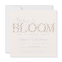 Baby In Bloom Bloem Vlinder Baby Shower Uitnodigin