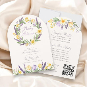 Baby in Bloom Bloemboog Baby Shower Uitnodiging