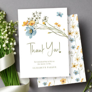 Baby In bloom bloemen baby shower bedank kaart