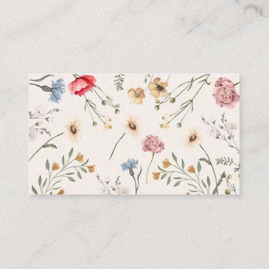 Baby in Bloom Bloemen Baby shower Boek voor Baby Informatiekaartje (Achterkant)