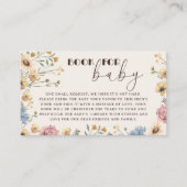 Baby in Bloom Bloemen Baby shower Boek voor Baby Informatiekaartje (Voorkant)