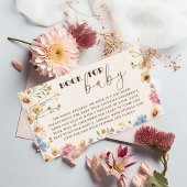 Baby in Bloom Bloemen Baby shower Boek voor Baby Informatiekaartje
