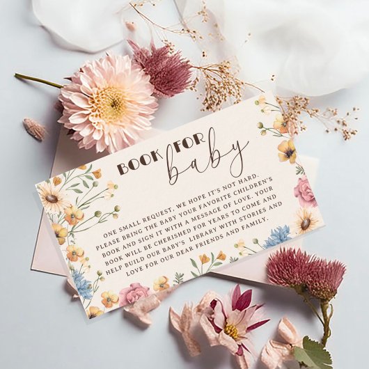 Baby in Bloom Bloemen Baby shower Boek voor Baby Informatiekaartje
