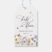 Baby in Bloom Bloemen Baby Shower Cadeaulabel (Voorkant)
