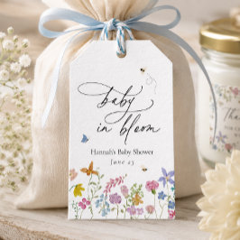 Baby in Bloom Bloemen Baby Shower Cadeaulabel