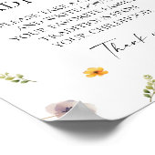 Baby in Bloom Bloemen Baby shower Familietradities Poster (Hoek)