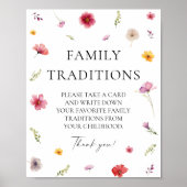 Baby in Bloom Bloemen Baby shower Familietradities Poster (Voorkant)