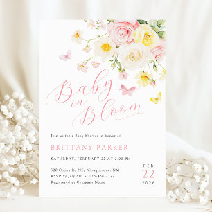 Baby in Bloom Bloemen Baby Shower Kaart