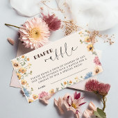 Baby in Bloom Bloemen Baby Shower Luiers Raffle Informatiekaartje