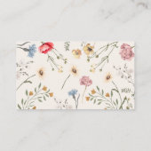 Baby in Bloom Bloemen Baby Shower Luiers Raffle Informatiekaartje (Achterkant)