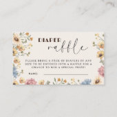 Baby in Bloom Bloemen Baby Shower Luiers Raffle Informatiekaartje (Voorkant)