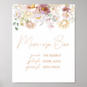 Baby in Bloom Bloemen Baby shower Moeder Osa Bar Poster (Voorkant)
