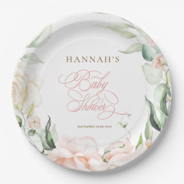 Baby in Bloom Bloemen Baby Shower Papieren Bord