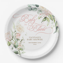 Baby in Bloom Bloemen Baby Shower Papieren Bord