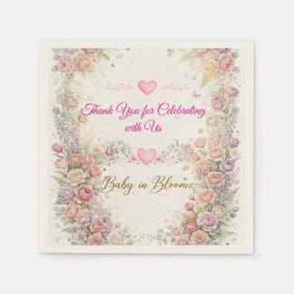 Baby in Bloom Bloemen Baby Shower Servet