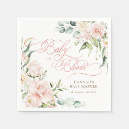 Baby in Bloom Bloemen Baby Shower Servetten