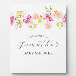 Baby in Bloom Bloemen Baby shower Teken Fotoplaat